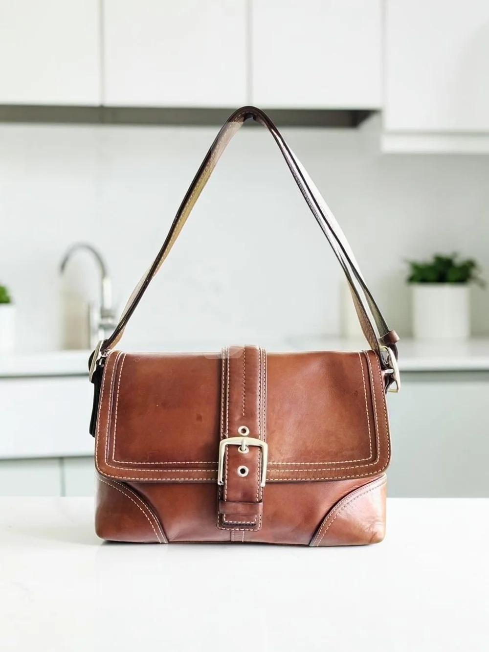 vintage Y2K Coach Hamptons Buckle Flap bag